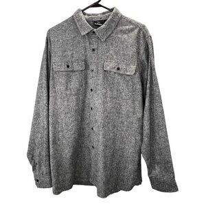 Deschutes Brewery Button Up Shirt Burnside XL Men Gray Flannel Long Sleeve